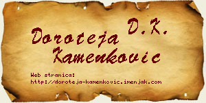 Doroteja Kamenković vizit kartica
